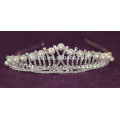 Charmante mariée élégante Crystal Tiara Bridal Pearl Crown